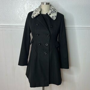 Via Spiga Y2K faux fur collar coat L